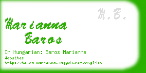 marianna baros business card